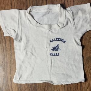 Kids' White T-Shirt with Galveston Texas Design